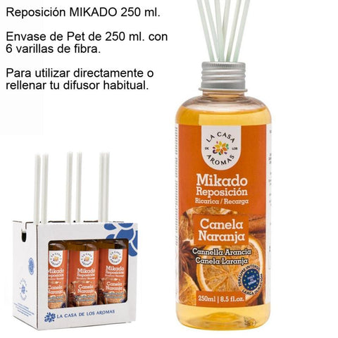 Mikado Reposición Canela Naranja 250ml