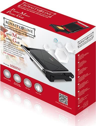 Panini Grill Negro 1000W Voltaje 220-240 35x31x57cm