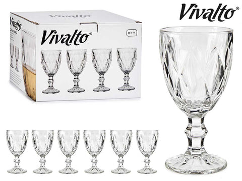 Pack 6 Copas de Vino 330ml Diamante