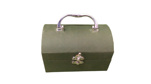 Baúl Joyero Verde 10x10x16cm