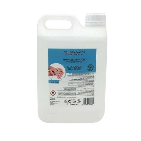 Gel Hidroalcohólico Limpiador de Manos con Aloe Vera Garrafa 5 litros