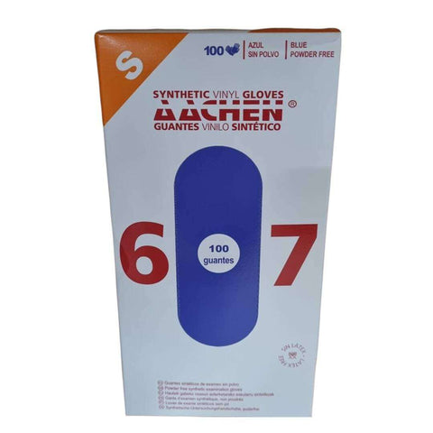 GUANTES VINILO AZUL TALLA S (6,7)