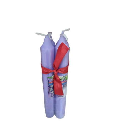 Pack 4 Velas Bujia 17 cm Lavanda