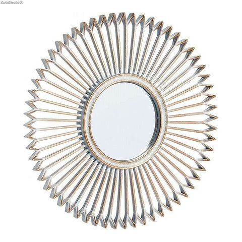 Set 3 Espejos de Pared color Dorado Blanco Plástico 25cm